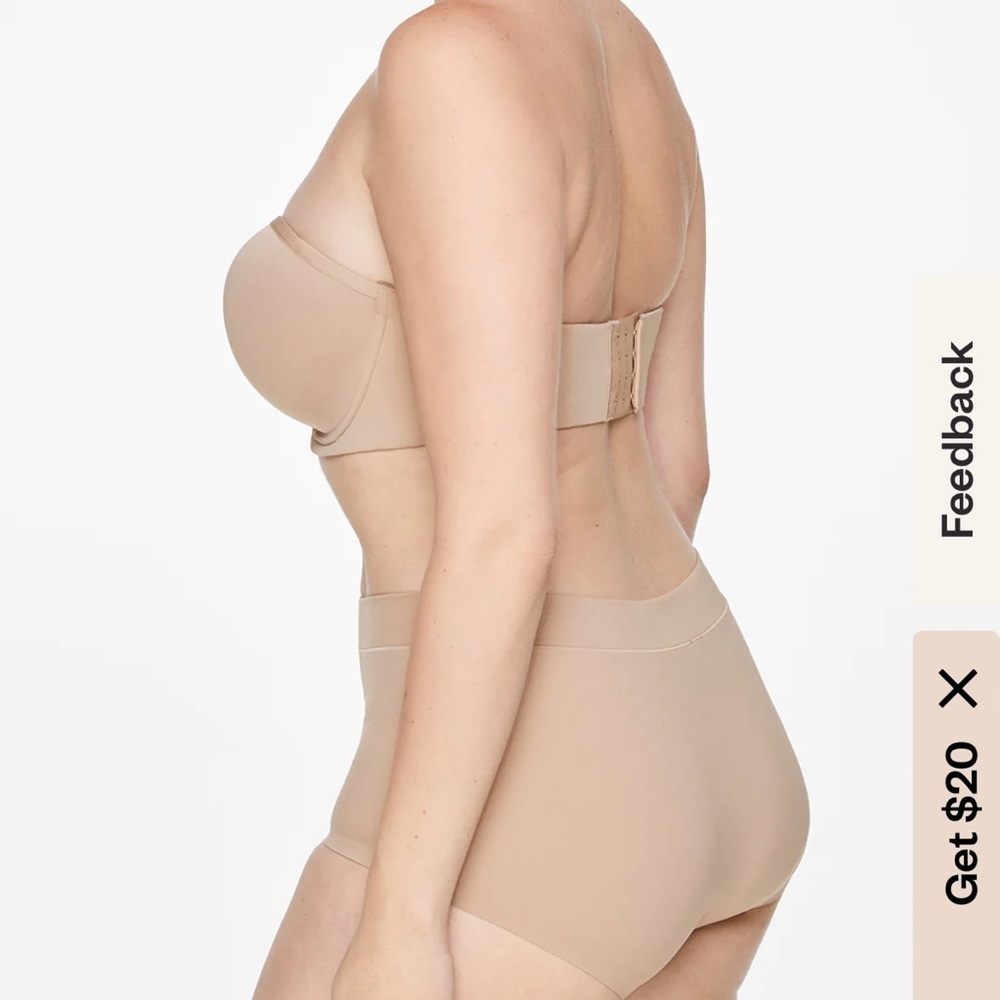 ThirdLove 24/7® Classic Strapless Bra in taupe tan Size 36C - Picture 5 of 15